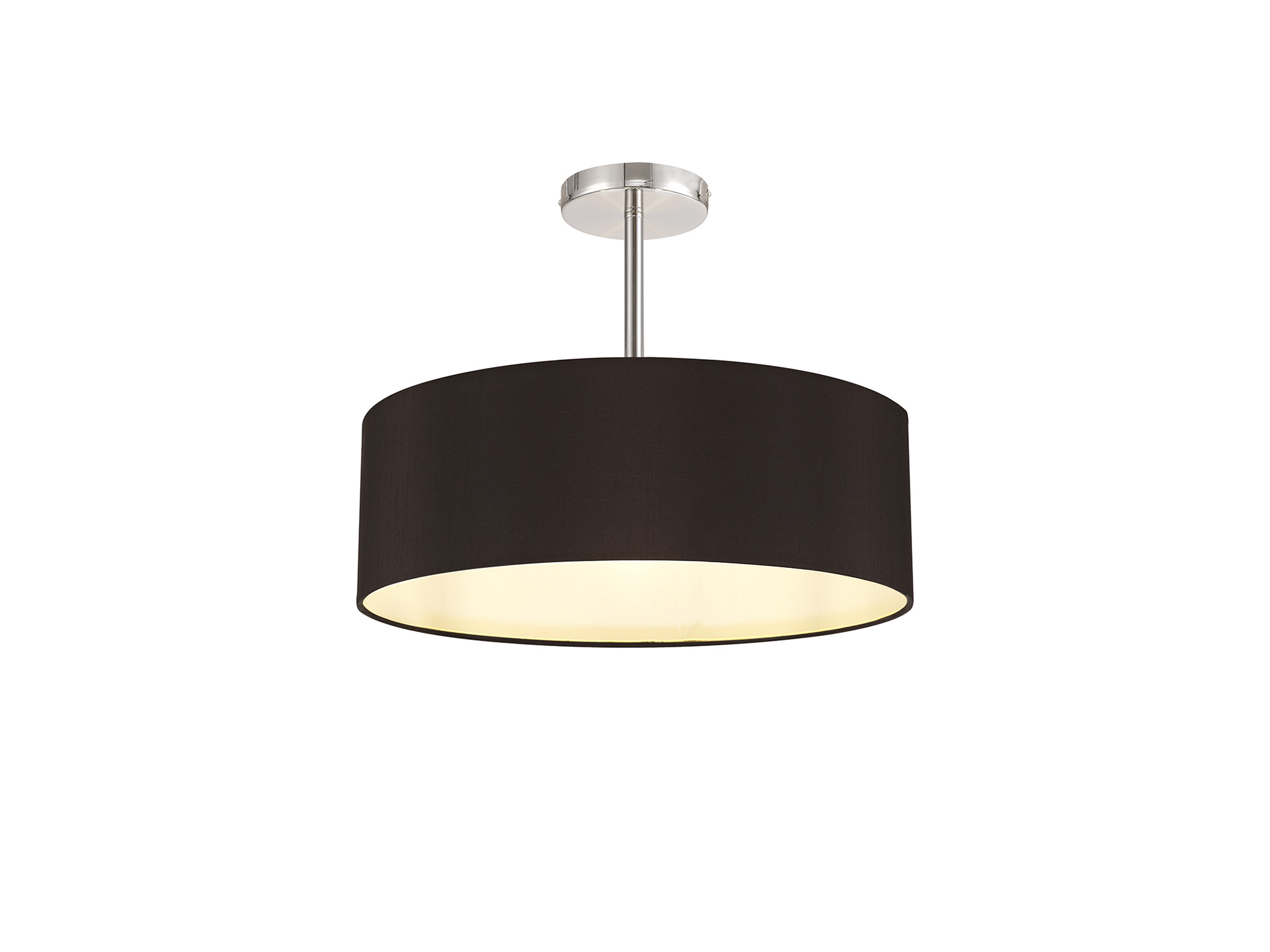 Baymont 45cm Semi Flush 5 Light Polished Chrome, Black/White DK0725  Deco Baymont